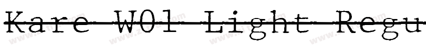 Kare W01 Light Regul字体转换